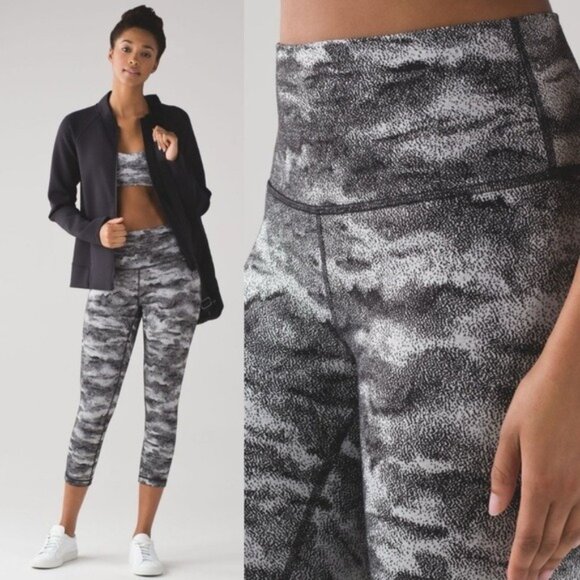 Lululemon Wunder Under Crop 21" Legging 4 Luon Hazy Days High Rise Yoga - Picture 2 of 9